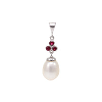 Teardrop & Pearl Trefoil Pendant