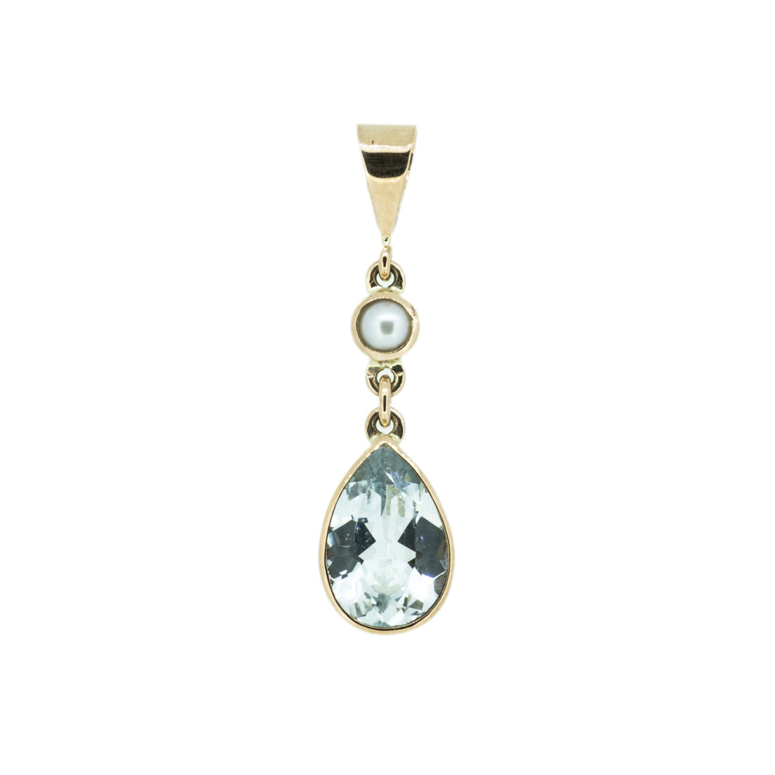 Round & Teardrop, Mixed Stones Pendant