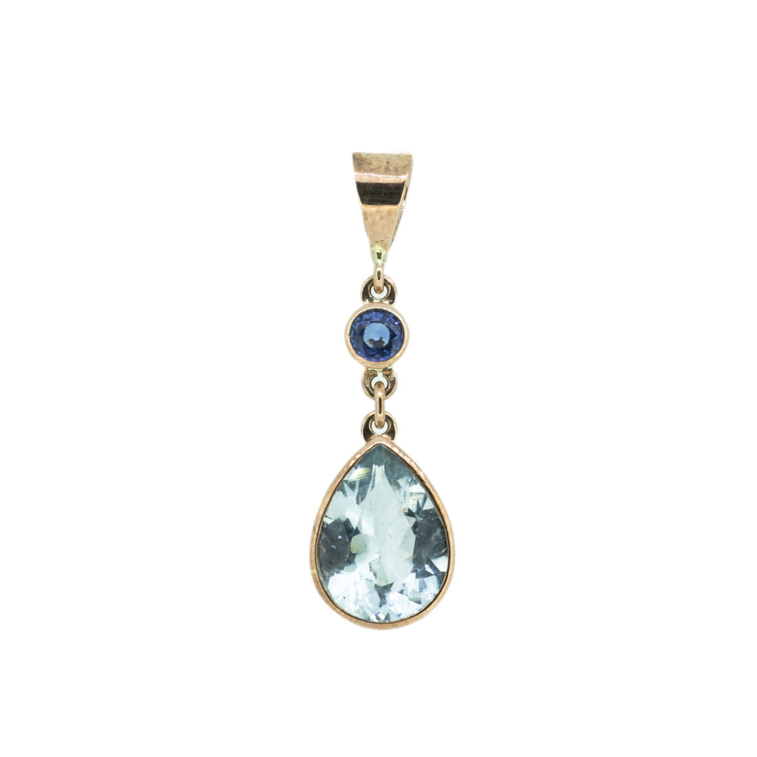 Round & Teardrop, Mixed Stones Pendant