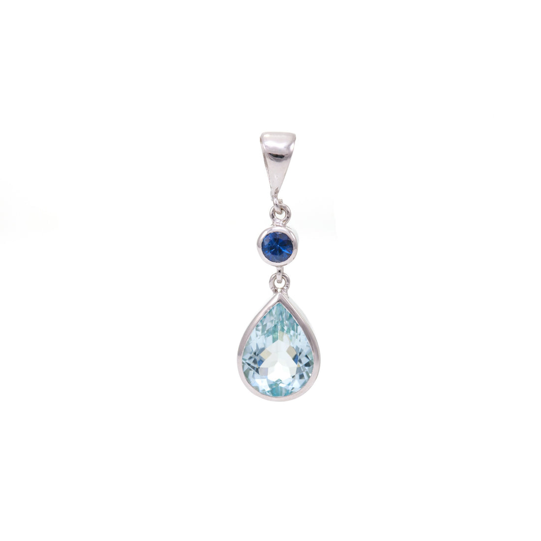 Round & Teardrop, Mixed Stones Pendant