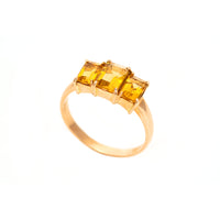 Large Rectangular Three Stone Ring