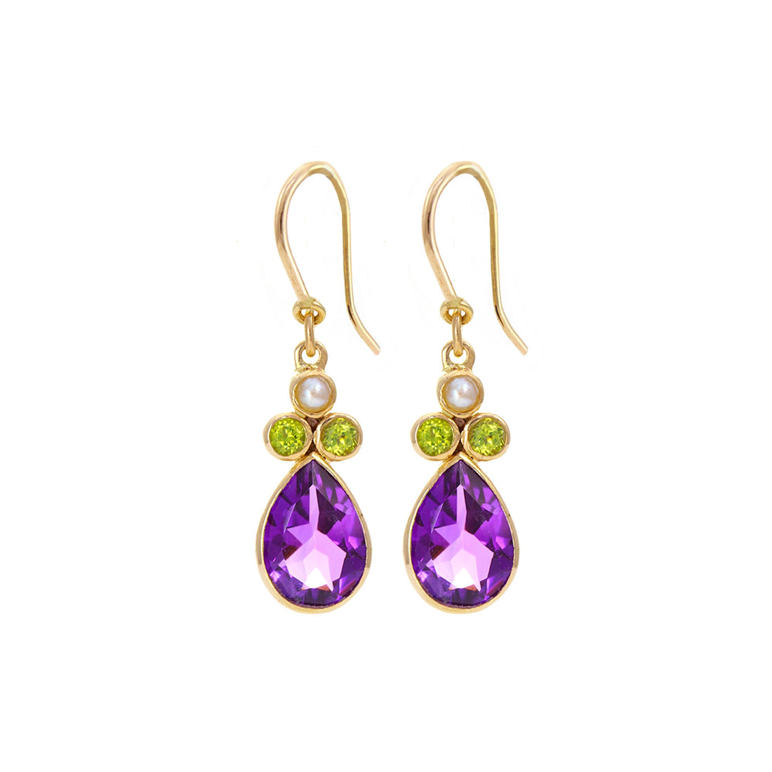 Teardrop & Trefoil Earrings