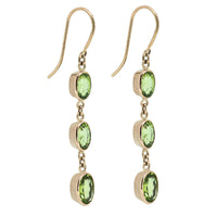 Triple Drop Collet Earrings