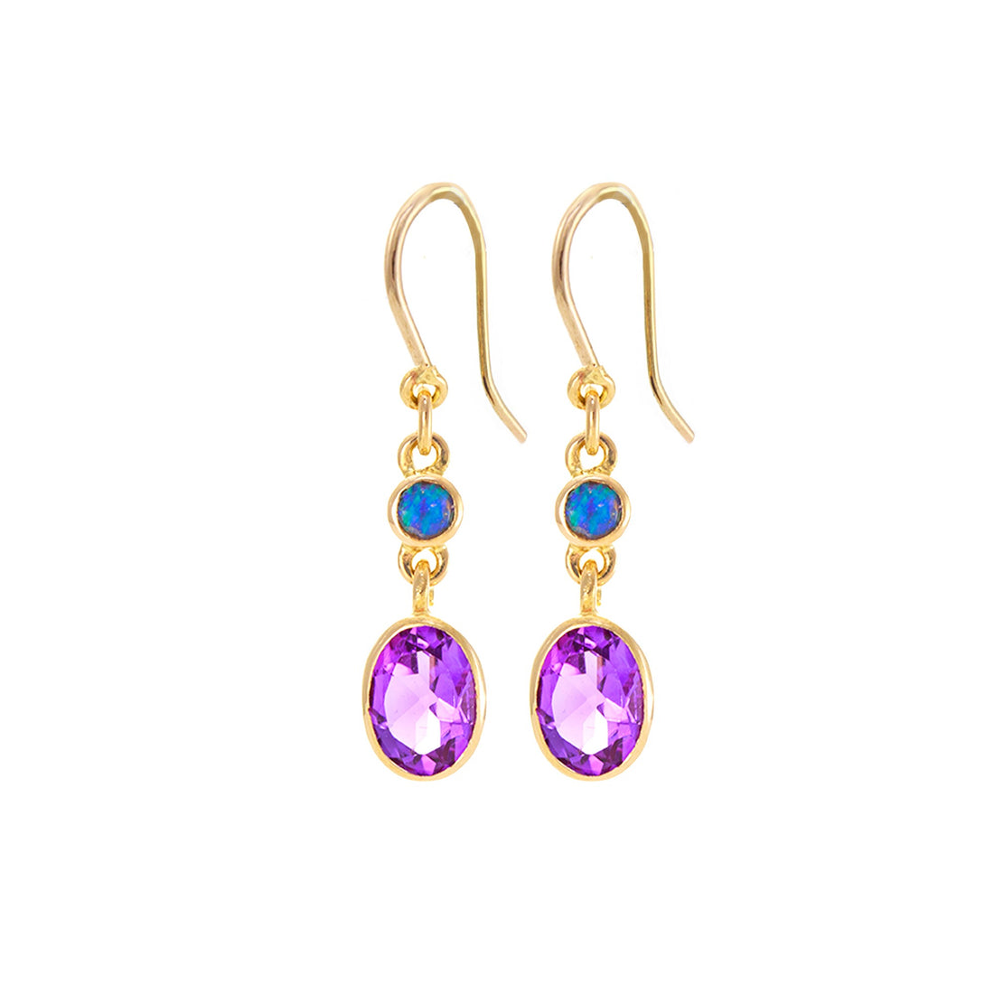 Mixed Double Drop Earrings