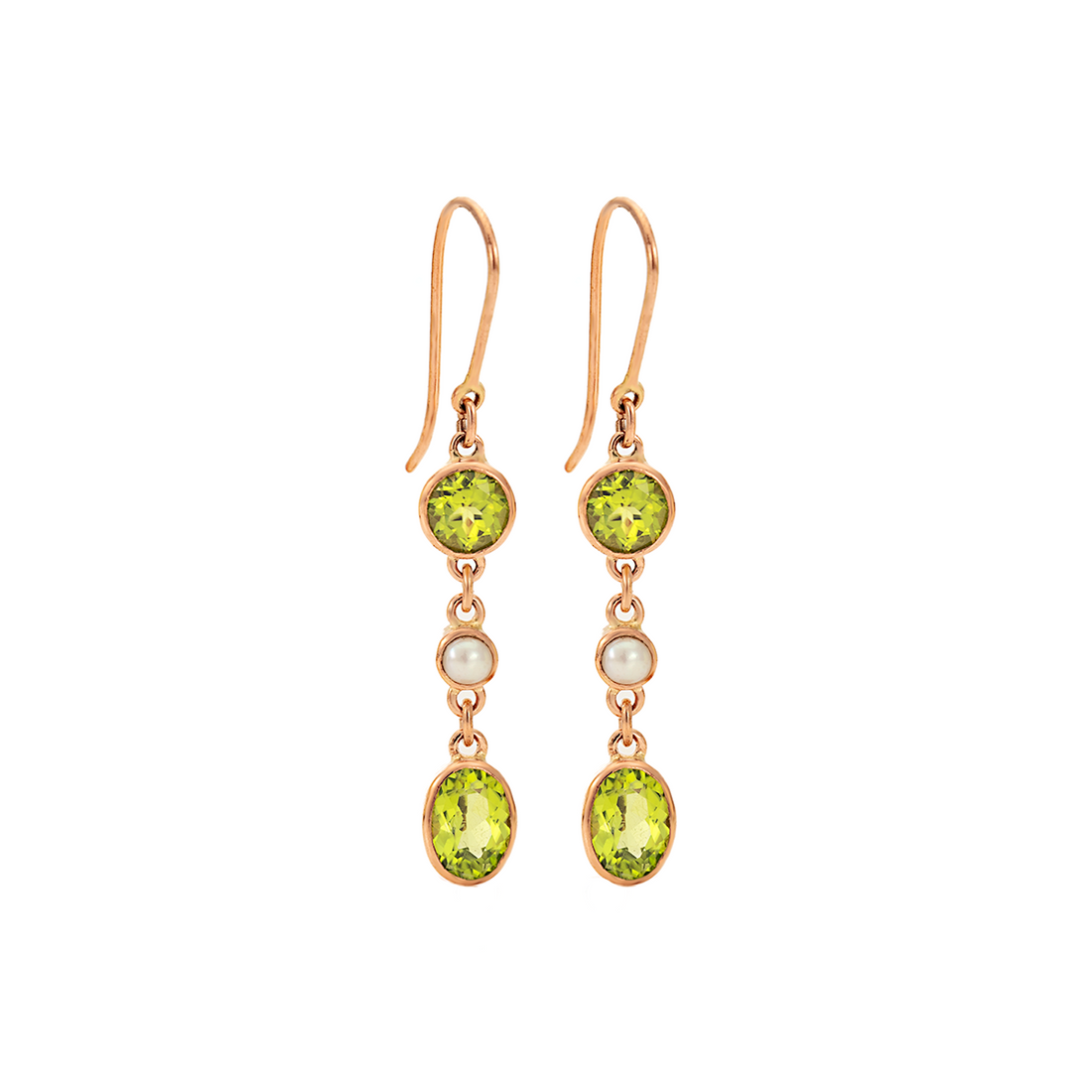 Mixed Triple Drop Earrings