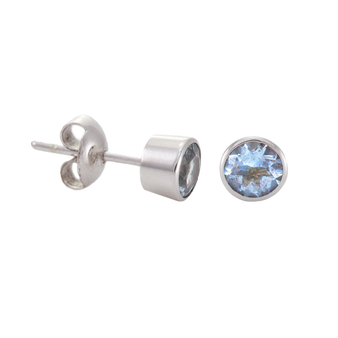 Medium Round Stud Earrings