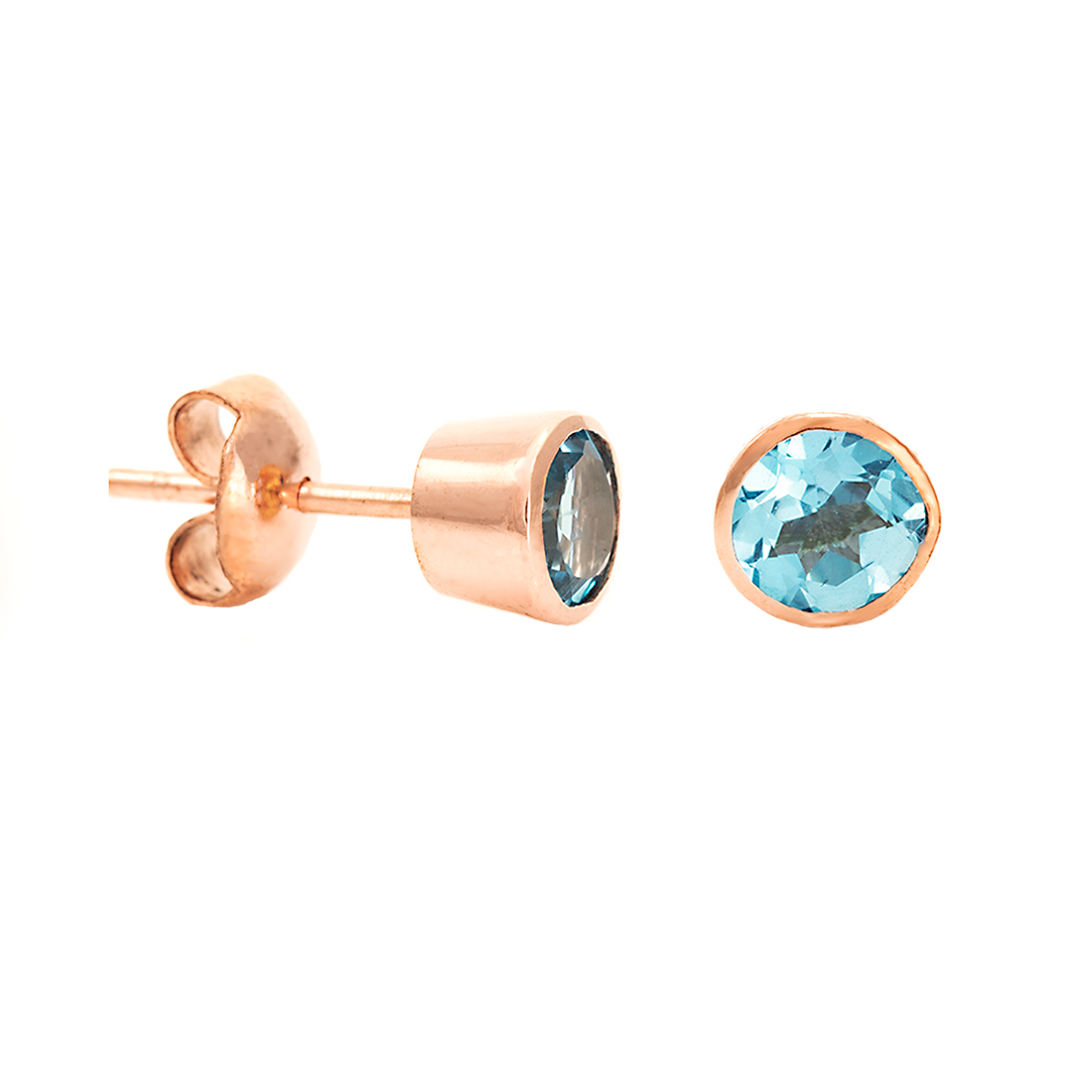 Medium Round Stud Earrings