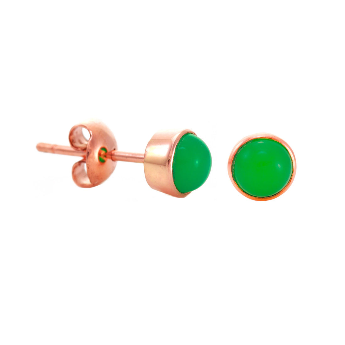 Medium Round Stud Earrings