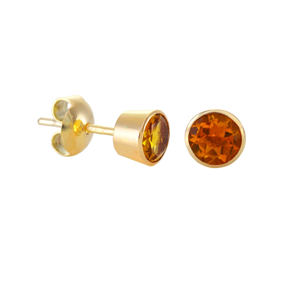 Medium Round Stud Earrings