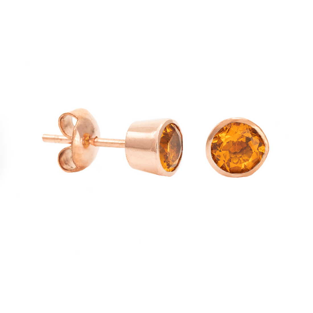 Medium Round Stud Earrings