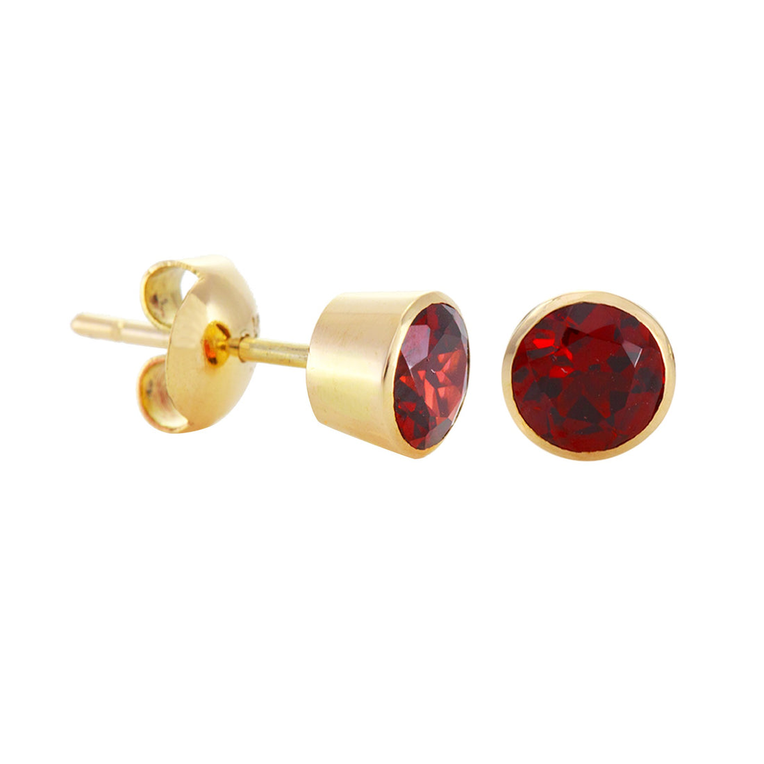 Medium Round Stud Earrings