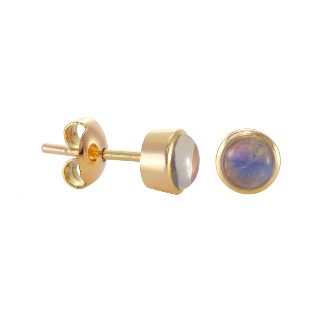 Medium Round Stud Earrings