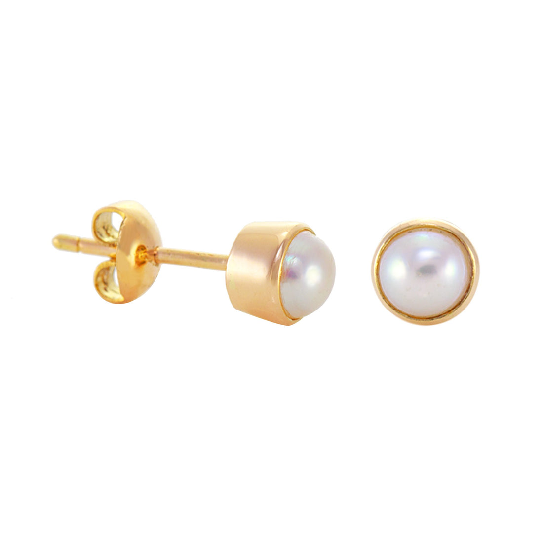 Medium Round Stud Earrings