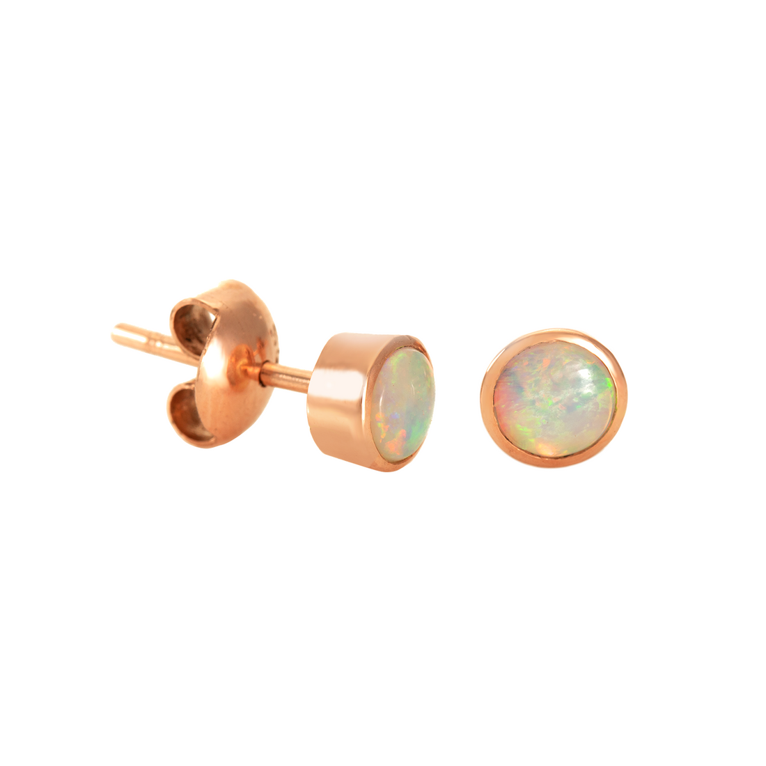 Medium Round Stud Earrings