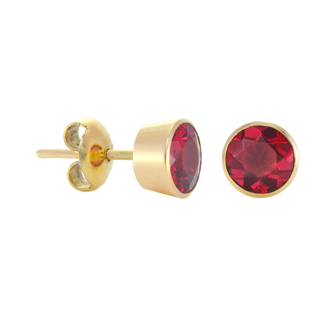 Large Round Stud Earrings