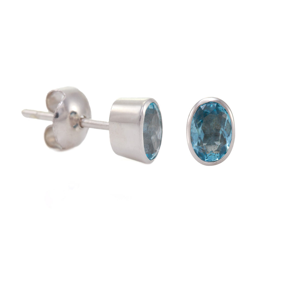 Small Oval Stud Earrings