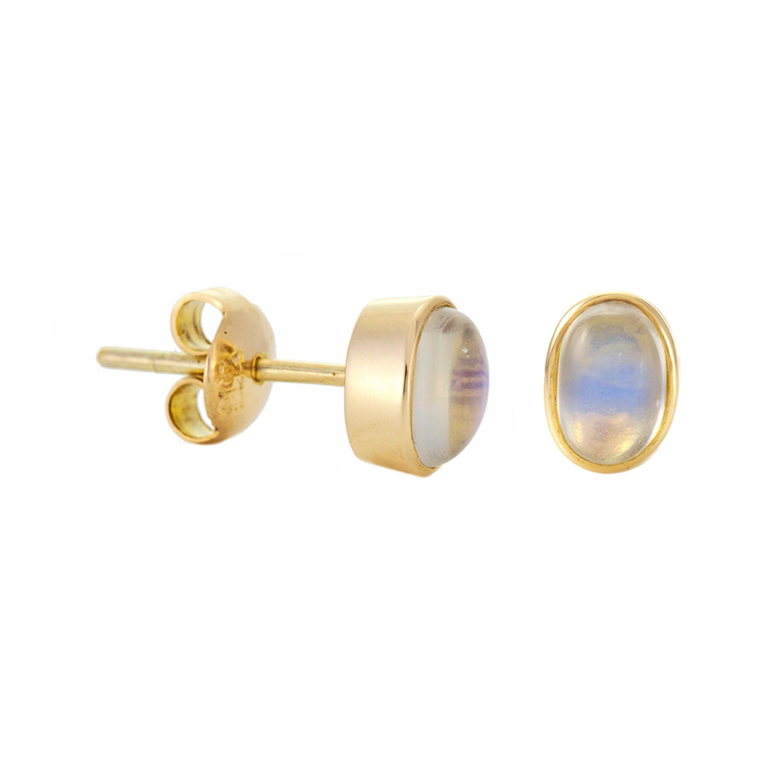 Small Oval Stud Earrings