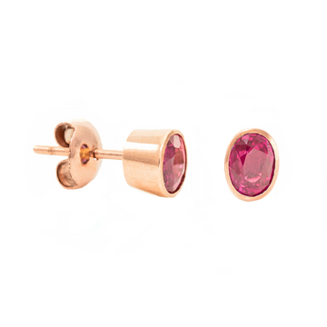 Small Oval Stud Earrings