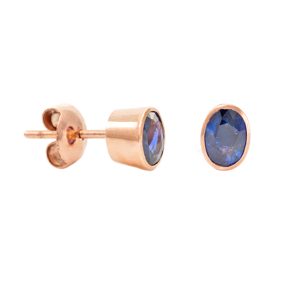 Small Oval Stud Earrings