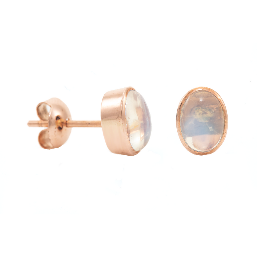 Large Oval Stud Earrings