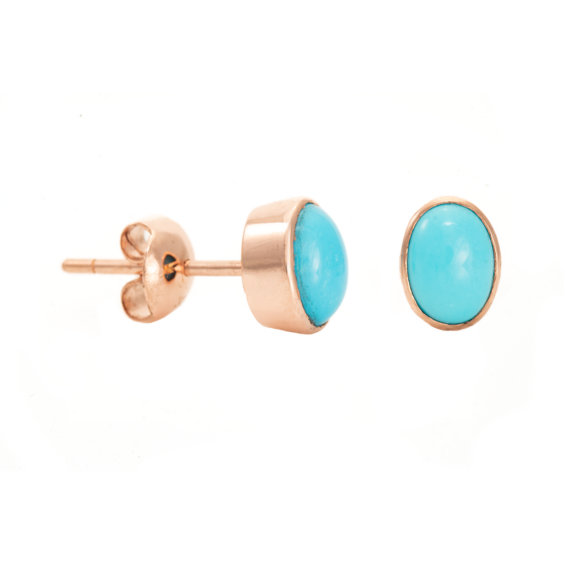 Large Oval Stud Earrings