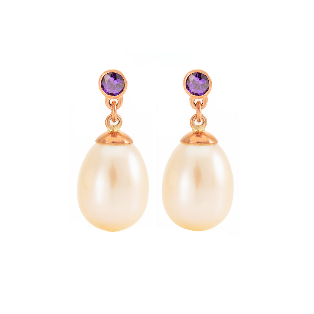 Stud & Teardrop Pearl Earrings