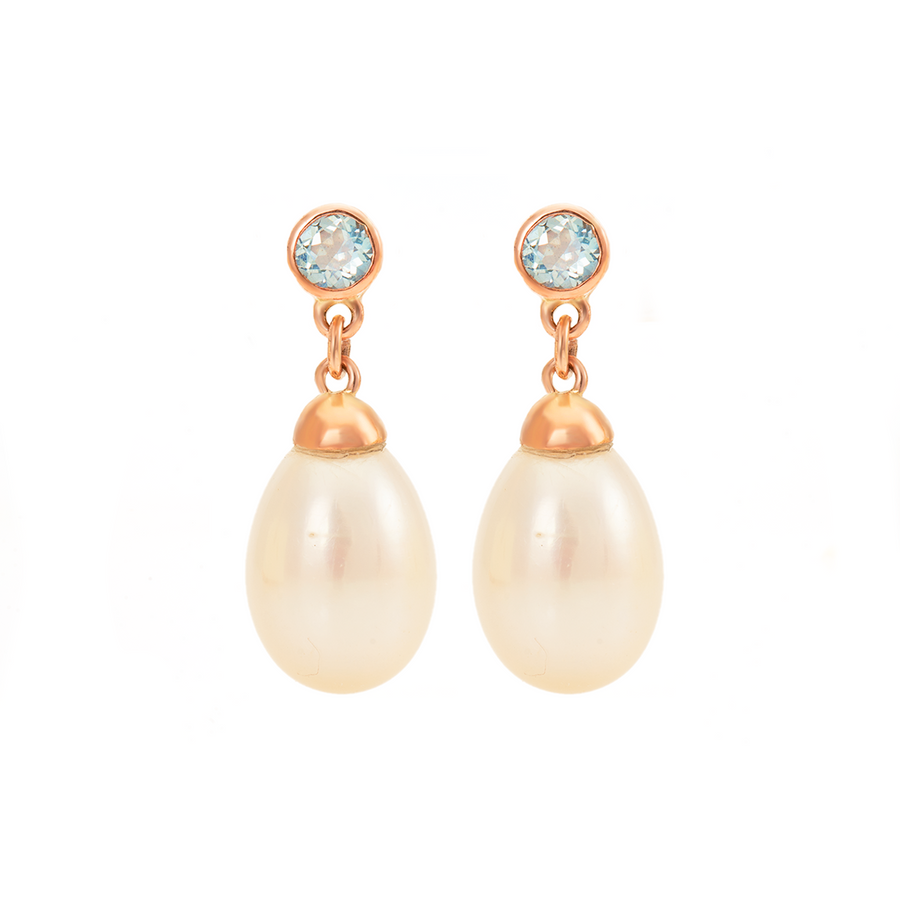 Stud & Teardrop Pearl Earrings