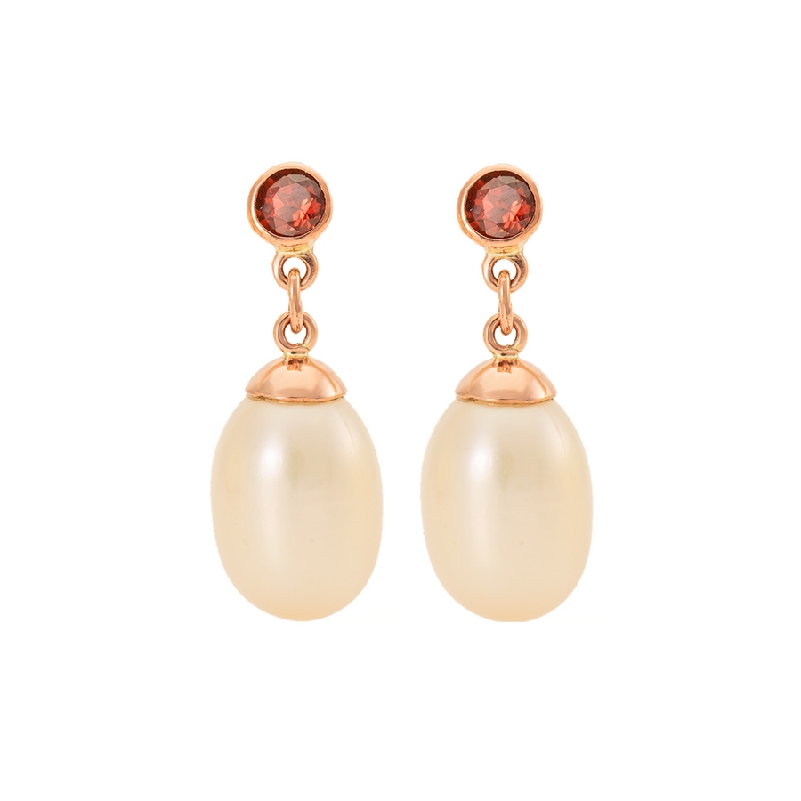 Stud & Teardrop Pearl Earrings