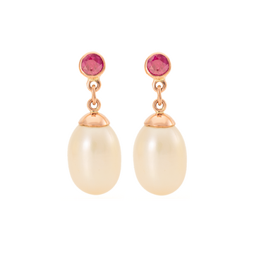 Stud & Teardrop Pearl Earrings