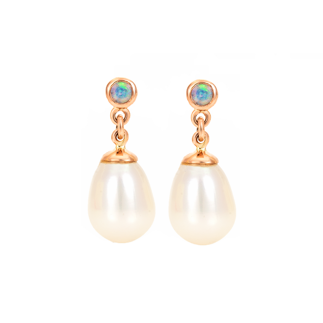 Stud & Teardrop Pearl Earrings