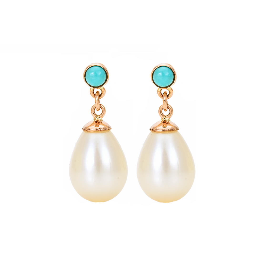 Stud & Teardrop Pearl Earrings