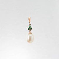 Teardrop & Pearl Trefoil Pendant