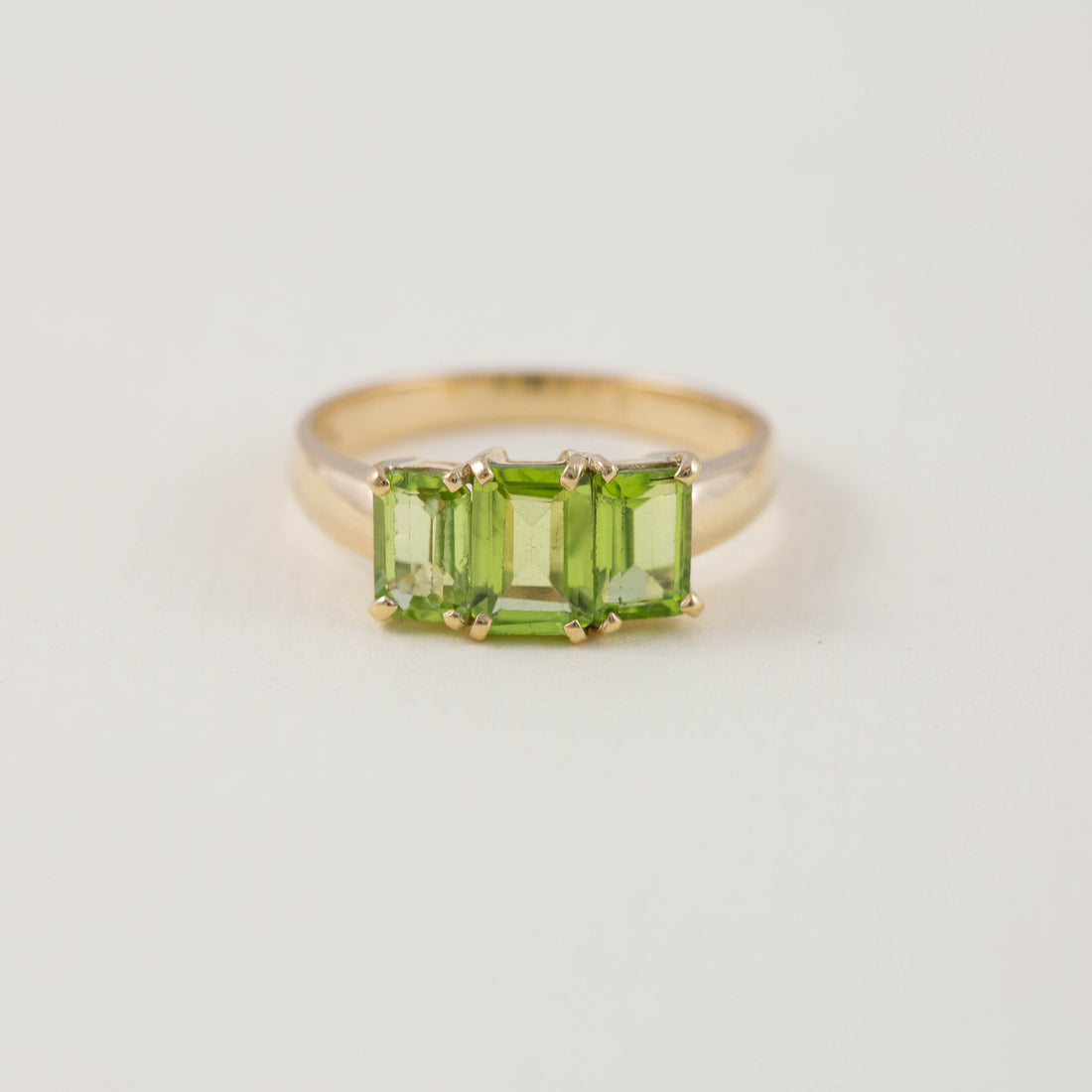 Large Rectangular Three Stone Ring