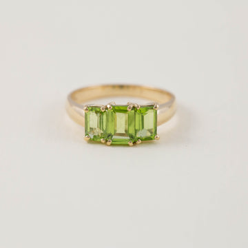 Large Rectangular Three Stone Ring