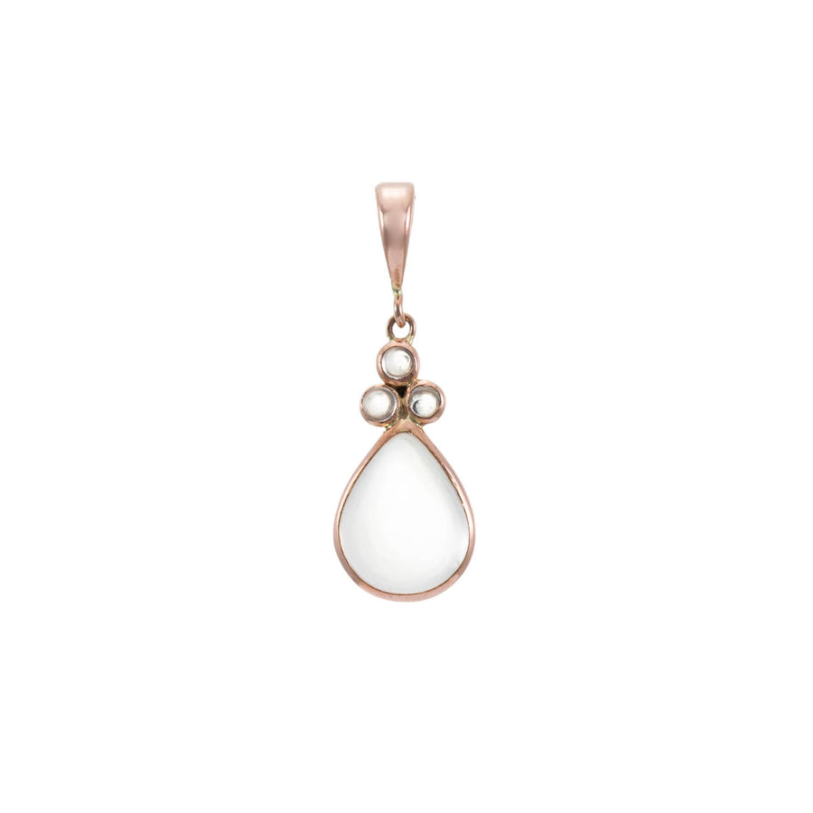 Teardrop & Pearl Trefoil Pendant