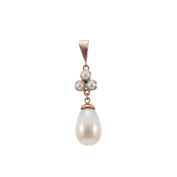 Teardrop & Pearl Trefoil Pendant