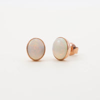 Large Oval Stud Earrings