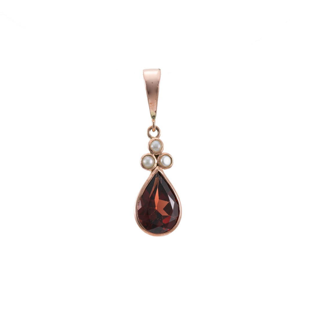 Teardrop & Pearl Trefoil Pendant