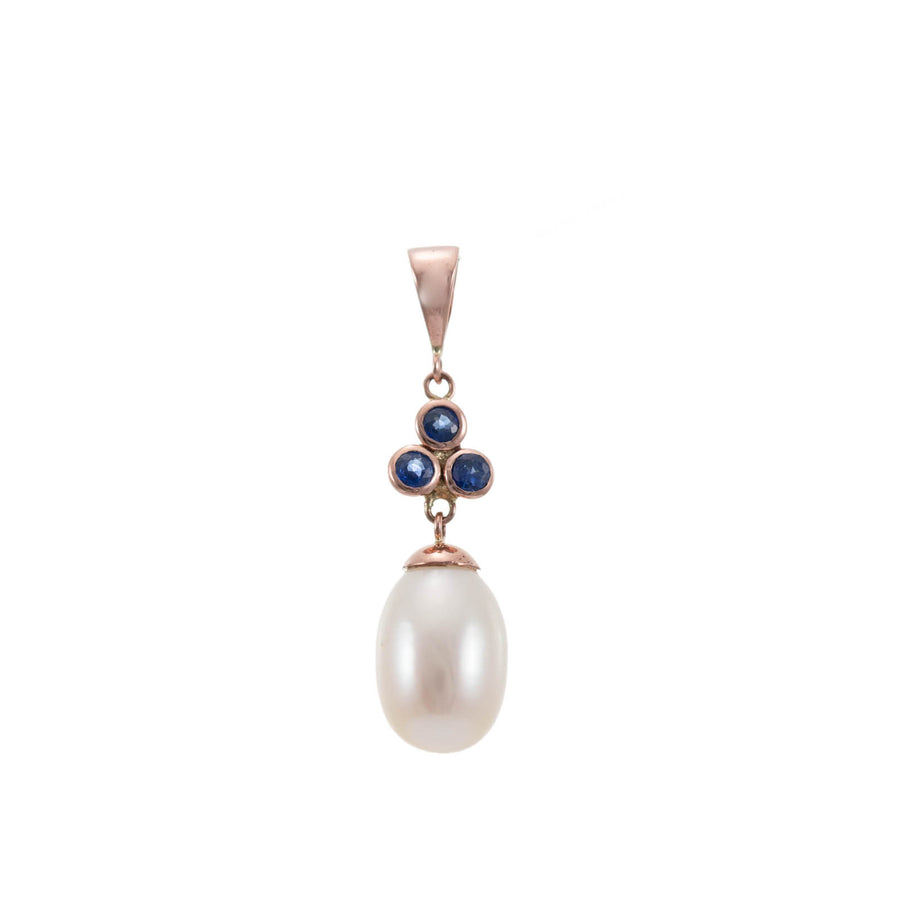 Teardrop & Pearl Trefoil Pendant