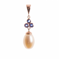 Teardrop & Pearl Trefoil Pendant