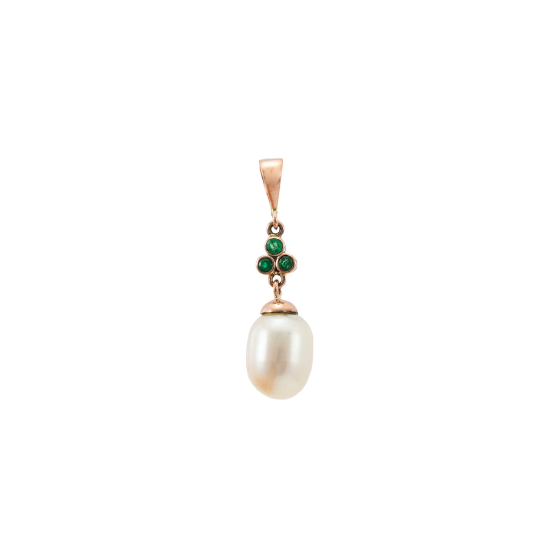 Teardrop & Pearl Trefoil Pendant