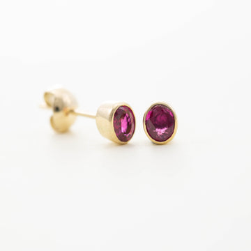 Large Oval Stud Earrings