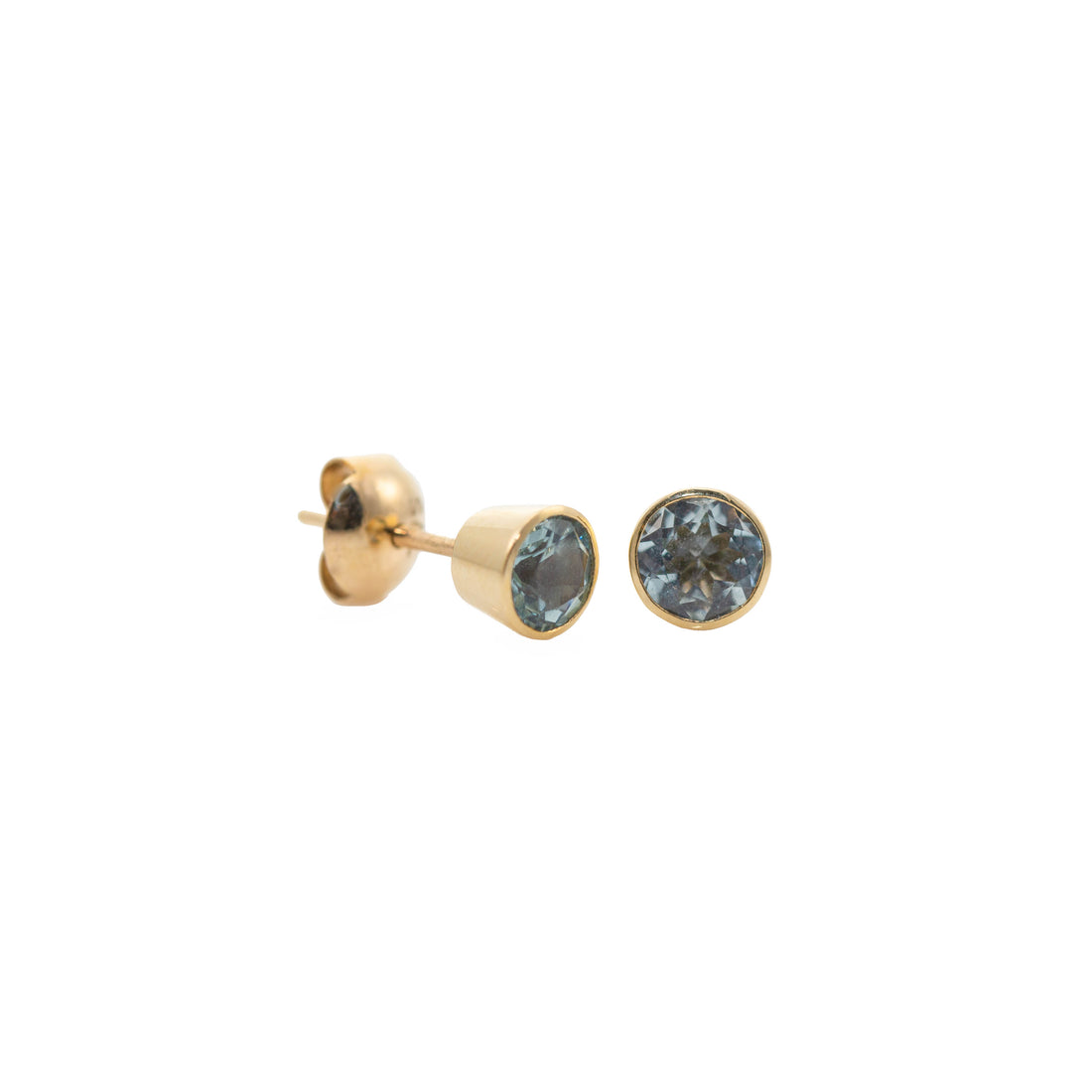 Medium Round Stud Earrings