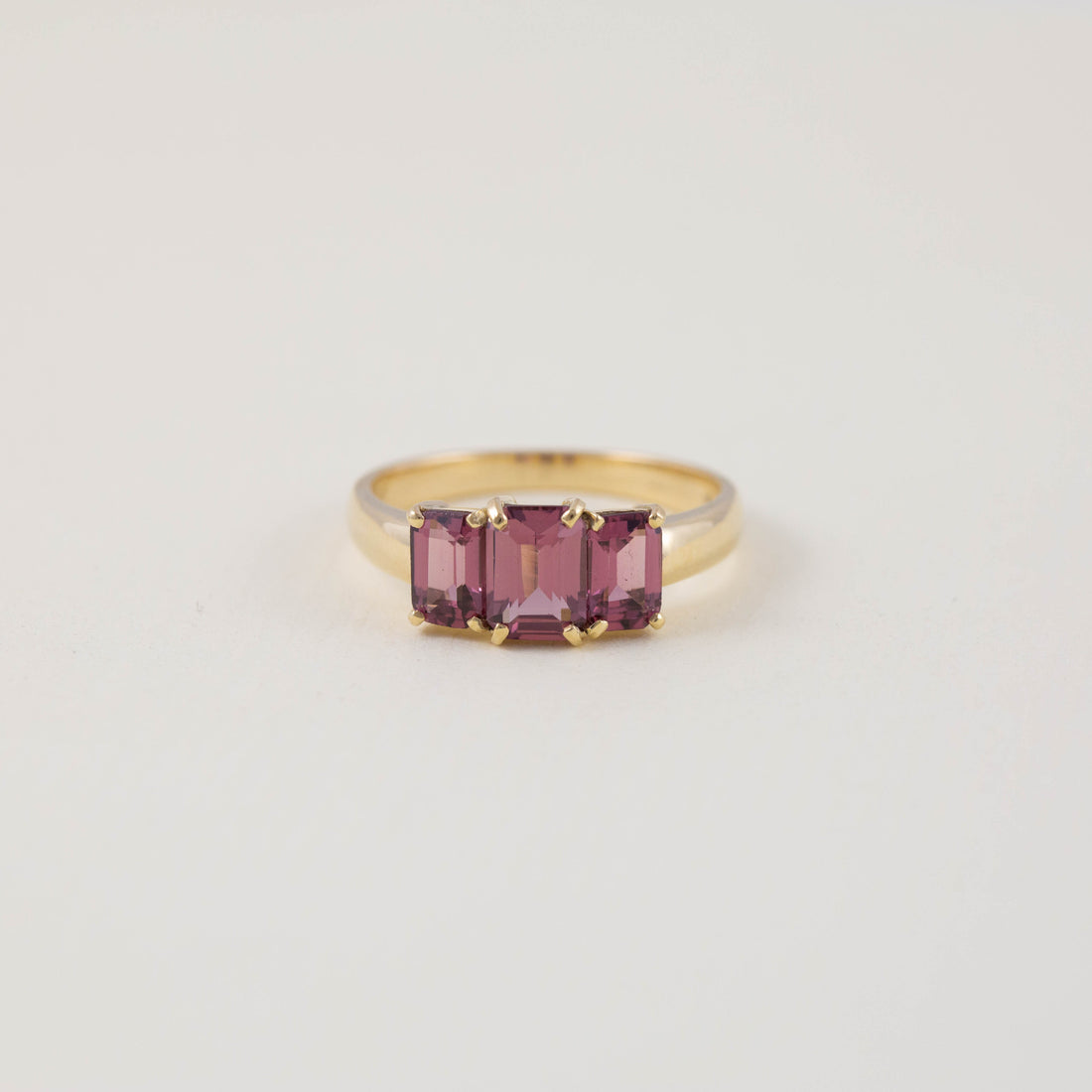 Large Rectangular Three Stone Ring