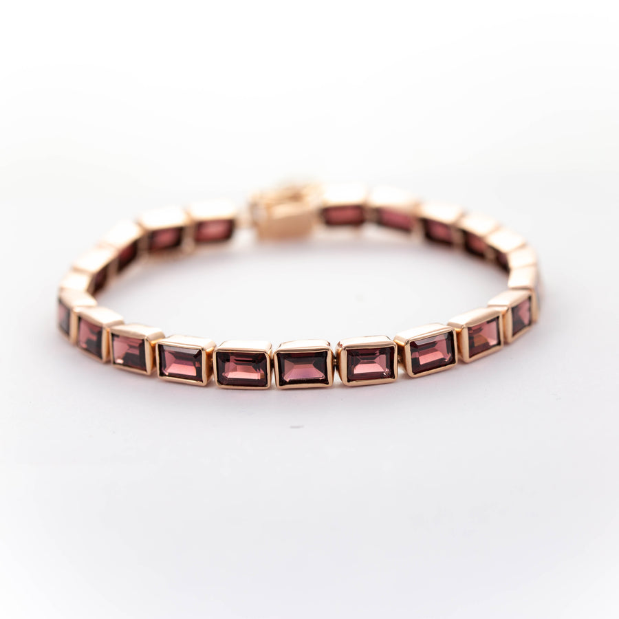 Rectangular Collet Set Bracelet