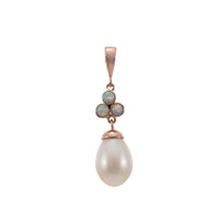 Teardrop & Pearl Trefoil Pendant