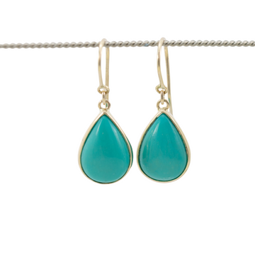 Large teardrop turquoise earrings