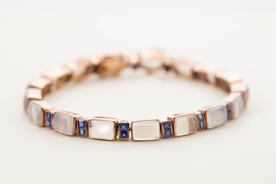 Rectangular Collet Set Bracelet