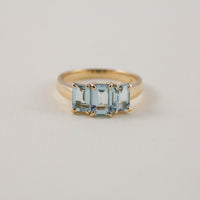 Large Rectangular Three Stone Ring