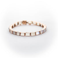 Rectangular Collet Set Bracelet